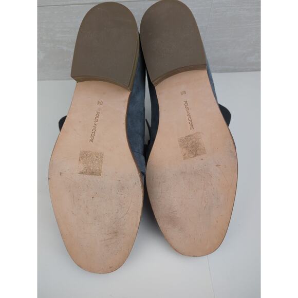 Poor La Victoire Tenley Blue Gray Suede Loafers 9.5 UK 40 - Picture 4 of 8